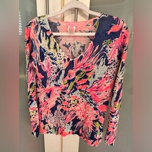 Lilly Pulitzer 
LIESEL SWEATER
 Indigo Sunken Treasure